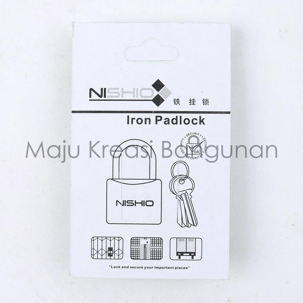 Gembok Kuning 25mm Press Kecil Mini Tas Kotak Koper Travel Luggage Iron Padlock Lemari Laci 25 mm 2 Anak Kunci Nishio