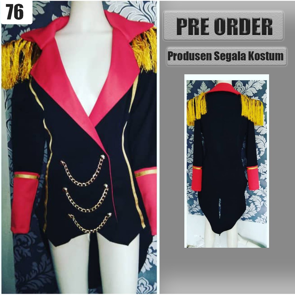 [PRE ORDER] Kostum Cosplay Jas Mayoret Pesulap Singer Dancer Dj Panggung Pria Dan Wanita 76