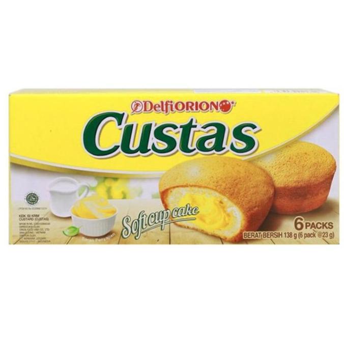 DELFIORION Tomorion Custas Soft Cup Cakes [138 g] Kue Bolu Custas