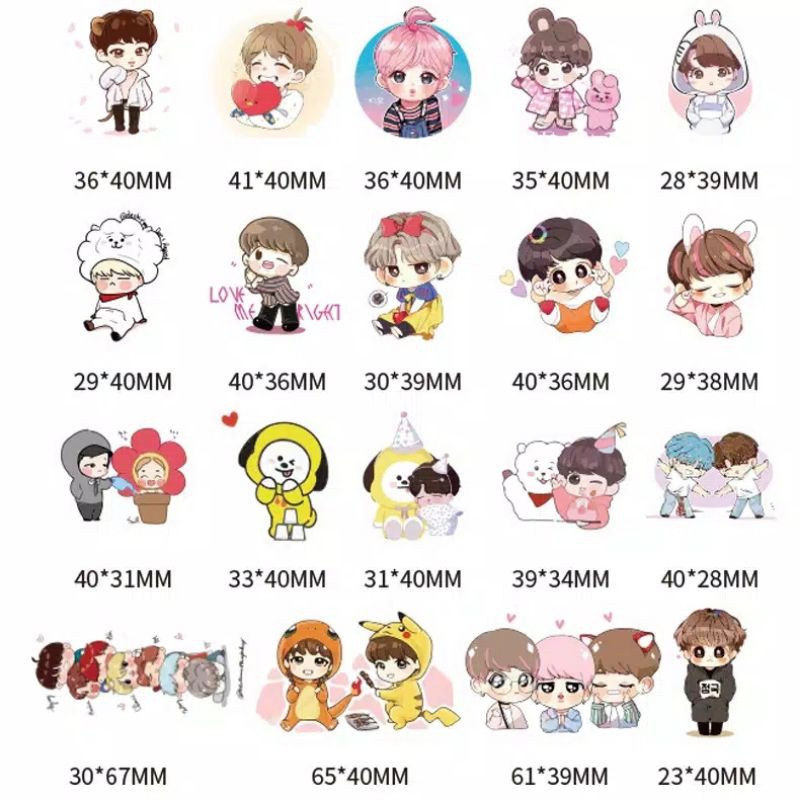 

STICKER BTS / BT21 / DECOSTICKER /STICKER LUCU /WASHITAPE /BTS MERCHANDISE