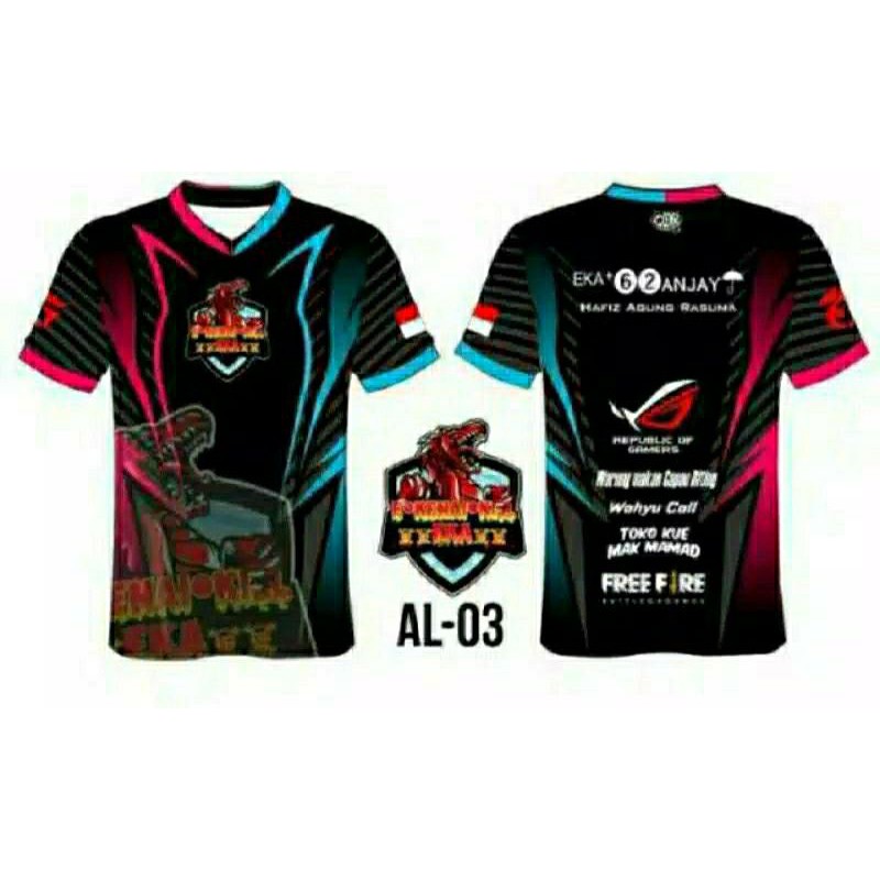 BAJU KAOS GAME GAMING FF PUBG ML AOV COD NEW MURAH