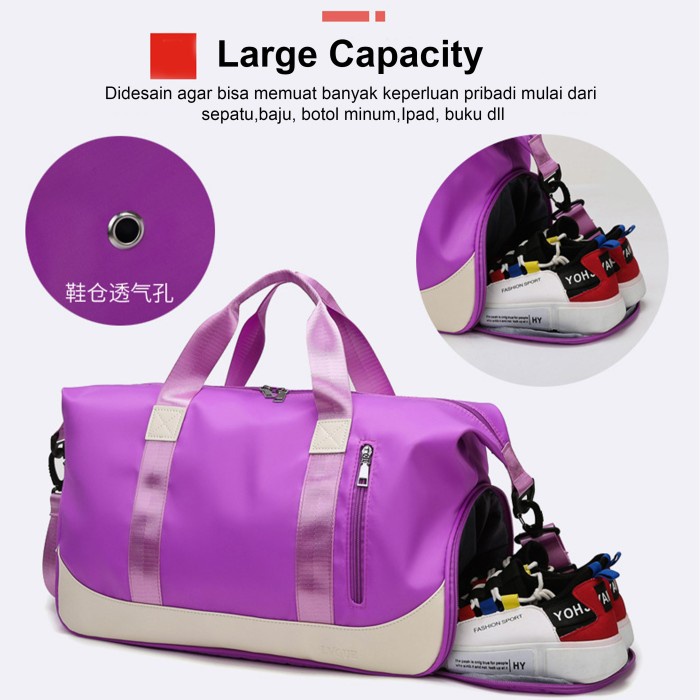 Tas Travel Penyimpanan Gym Fitnes Olahraga Sport Bag Unisex Import