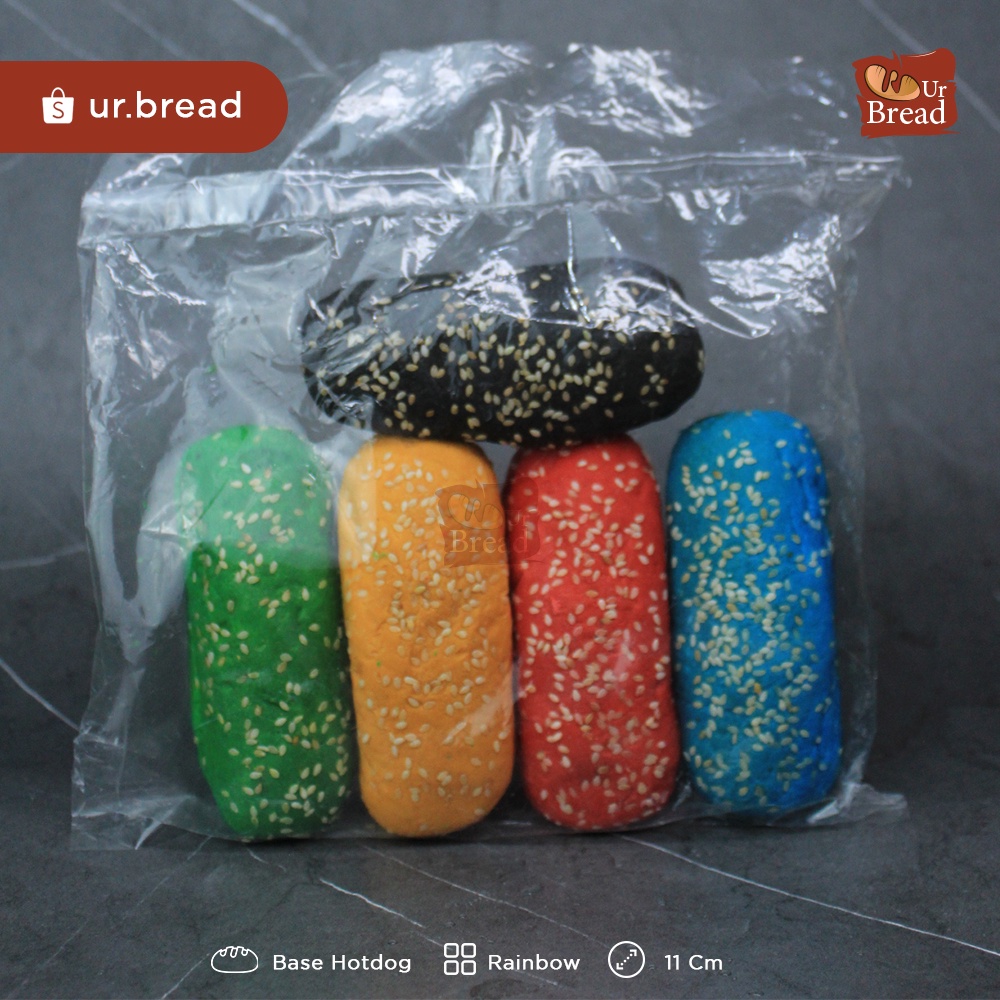 Roti Hotdog Warna Warni 11cm isi 5 | Base Hotdog (Long Burger) 11cm