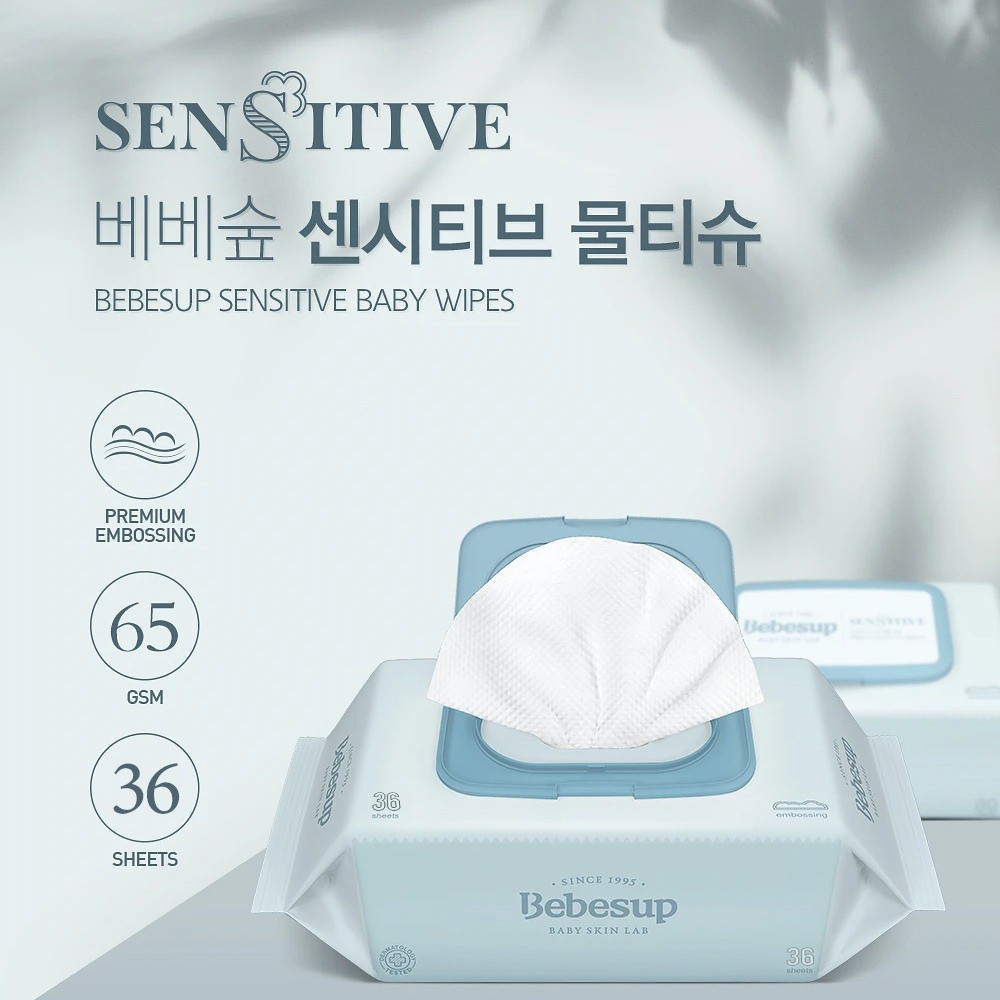 Bebesup Baby Skin Lab Wet Wipes Sensitive 36's