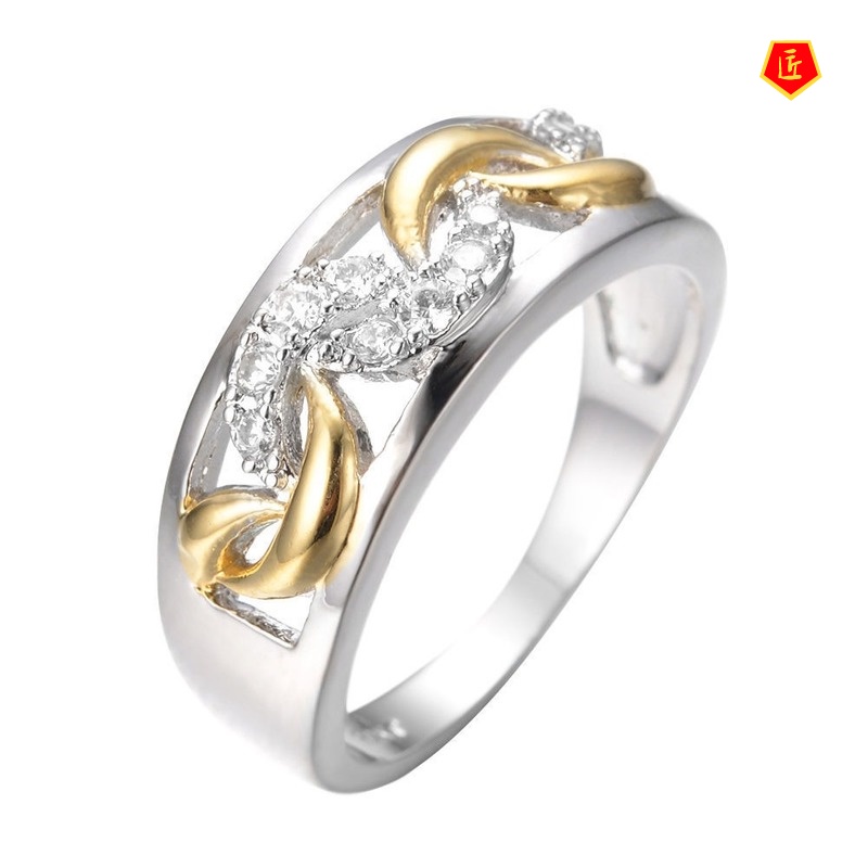 [Ready Stock]Fashion Classic Retro Silver Color Separation Ring