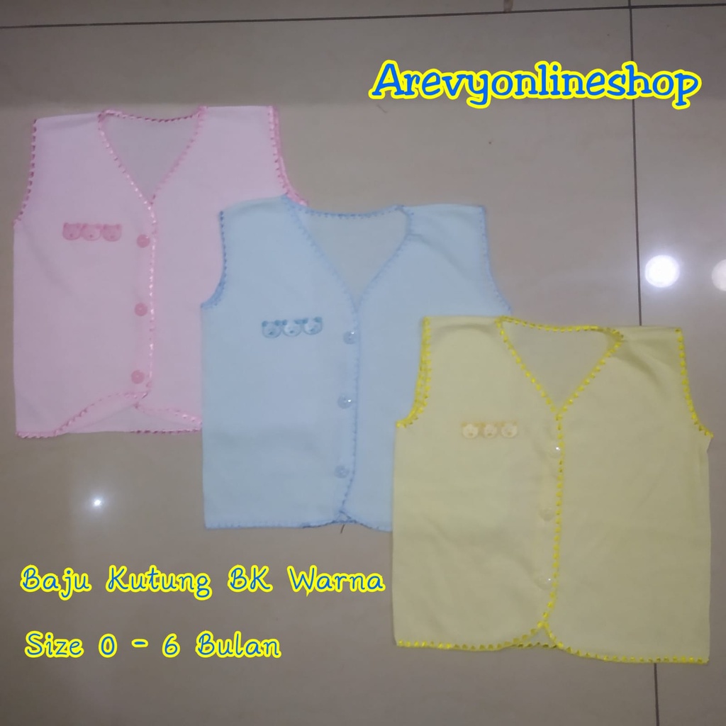 1 Pcs Baju Kutung Bayi Kemeja Piyama Bayi SNI Newborn 0-4 Bulan / Baju Bayi Polos Warna Pastel