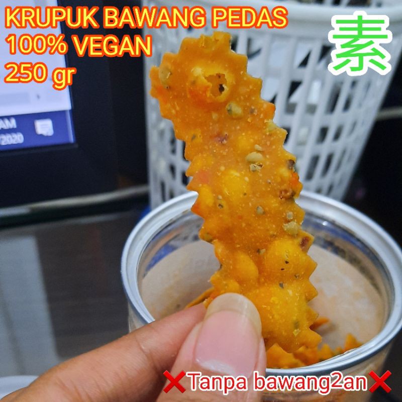 

Krupuk bawang pedas 250gr || VEGAN