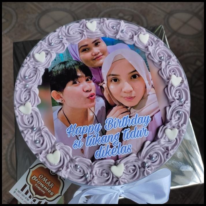 Jual cake foto - kue ultah foto - kue ulang tahun foto 20cm | Shopee