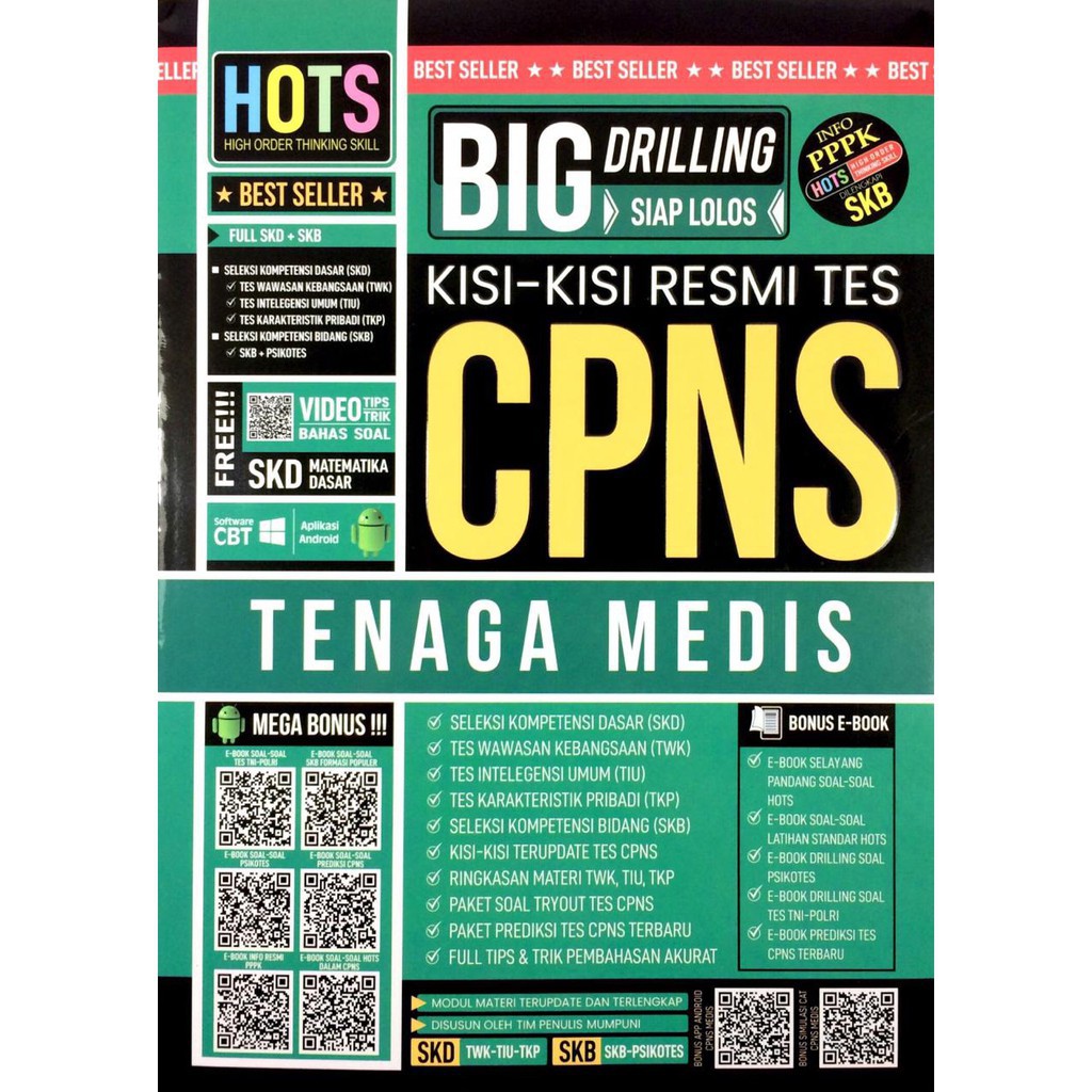 (READY STOK) BUKU BIG DRILLING SIAP LOLOS : KISI-KISI RESMI TES CPNS TENAGA MEDIS 2021