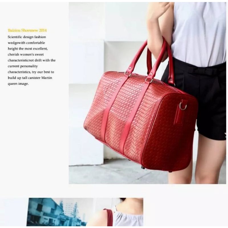 Durable Tas Travel Olahraga Gym Tas Pria Wanita Klasik PU Kulit Tas Wanita Portabel Besar Tas Travel Kapasitas Besar Tas Wol Travel Tas Besar Tas Koper Tangan Kulit Tahan Air Wanita Paket Olahraga Pria Perjalanan Singkat