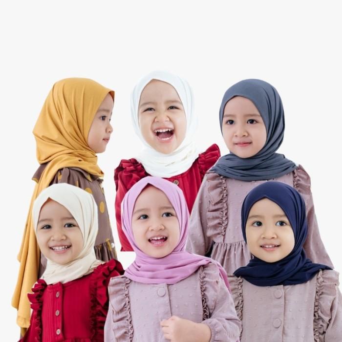 CAMILA PASHMINA INSTAN ANAK| JILBAB INSTAN ANAK PASHTAN 1-7 TAHUN - Pink Fanta