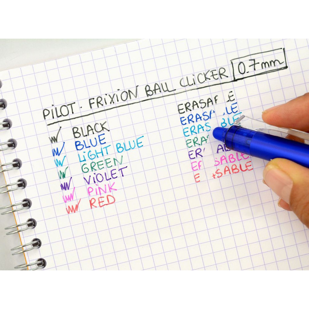 Pilot Frixion Ball Clicker Gel Pen - 0.5mm &amp; 0.7 mm