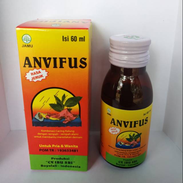 ANFIVUS/TILUNG sirup rasa jeruk(obat tipes)