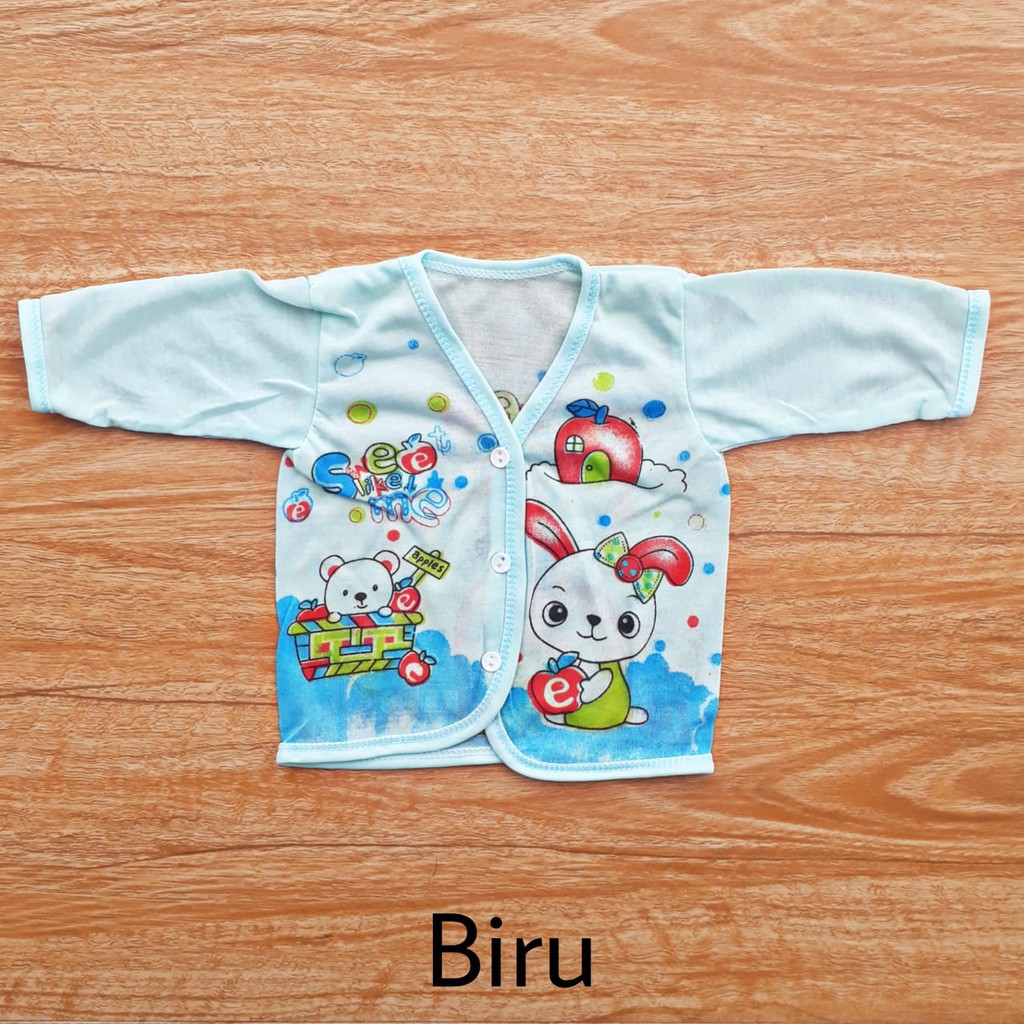 1 LUSIN (12 pcs) Baju bayi pendek WARNA harga grosir TERMURAH