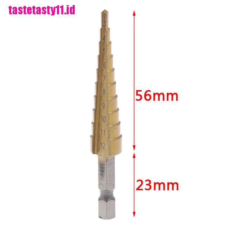 【TTID】3-12mm Coated Stepped Drill Bits Hex Handle Drill Bit Metal Drilling Powe