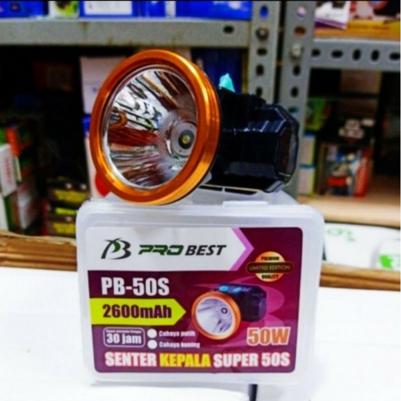 Senter kuning 50W kepala headlamp probest 50 Watt