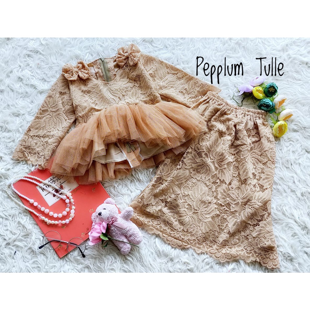 Kebaya Pepplum Tulle Anak Unik/Baju Adat/Kebaya Anak murah meriah