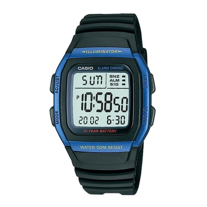 Casio Standard W-96H-2A Jam Tangan Iluminator Pria Original&Bergaransi