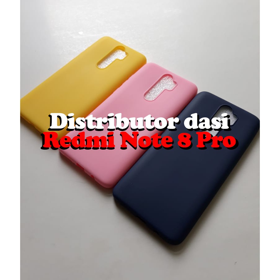 candy macaron softcase case tebal kondom hp Redmi Note 8 Pro Pink maroon kuning hitam navy