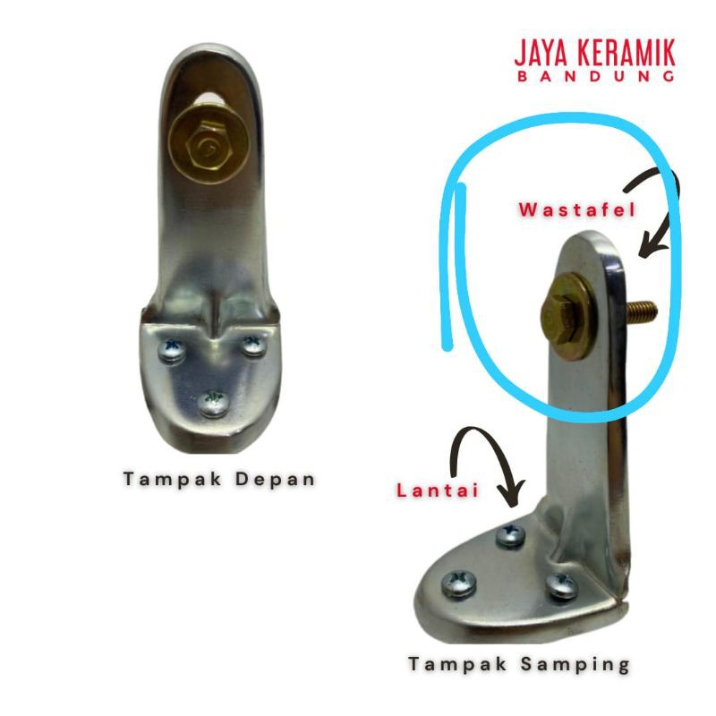 BRACKET &amp; SCREW(FOR PEDESTAL/HANGER KAKI WASTAFEL