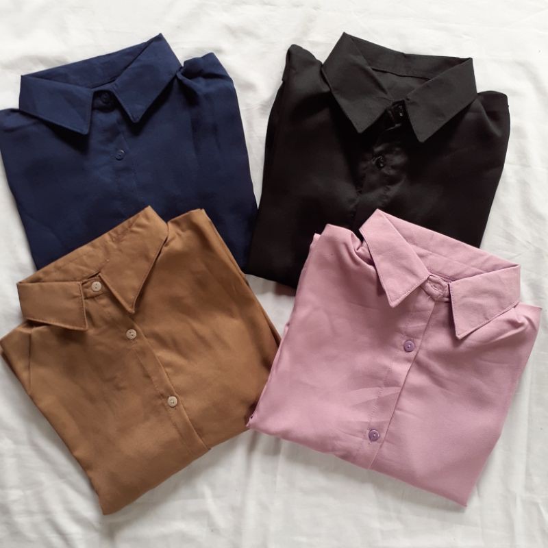 BASIC SHIRT / KEMEJA POLOS WANITA