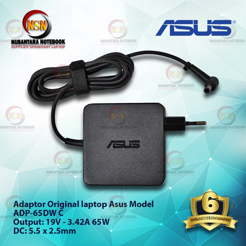 Adaptor Charger Original Asus 19V - 3.42A Plugin Standard 5.5 x 2.5 mm