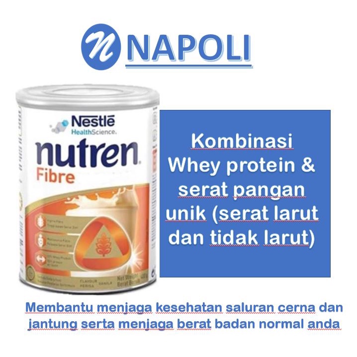 NESTLE - NUTREN FIBRE (FIBER) 400 GR - NUTRISI KAYA SERAT UNTUK SALURAN CERNA YANG SEHAT