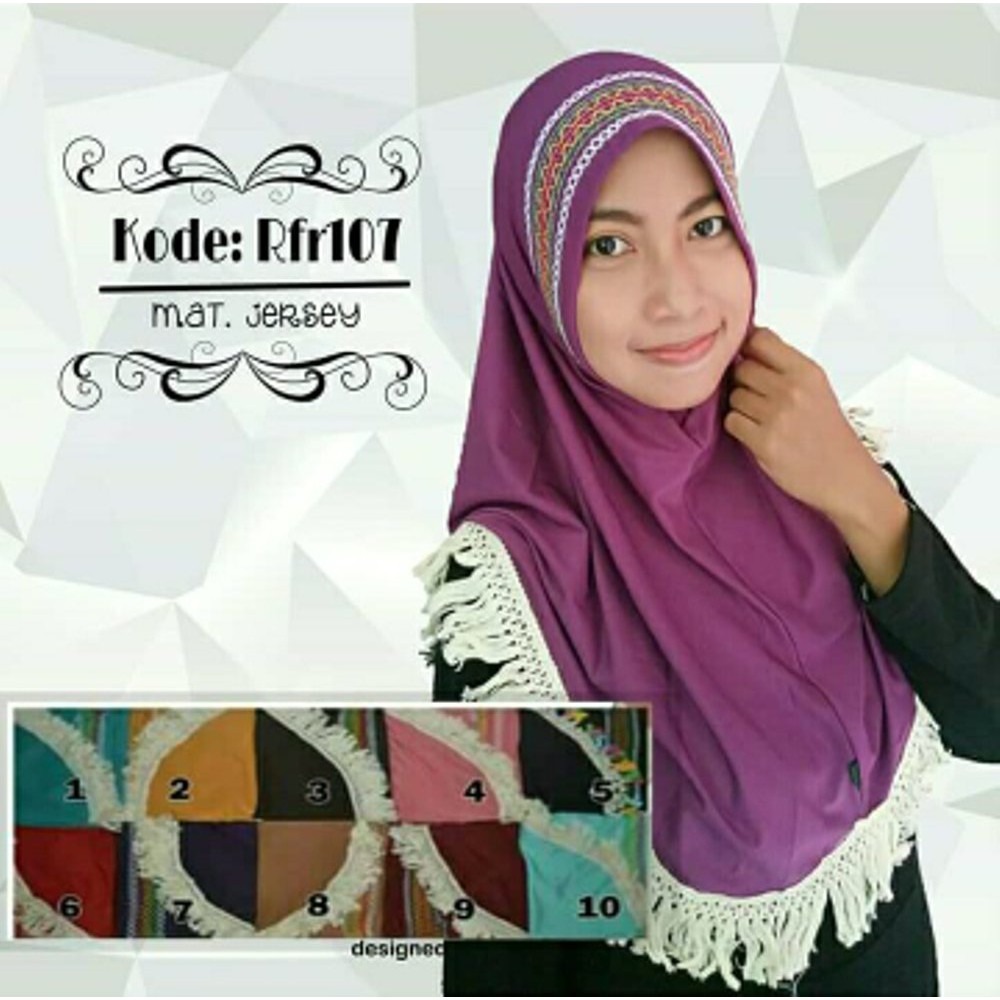 Murah SYRIA RENDA TASSEL JILBAB NON PET KERUDUNG JERSEY HIJAB RUMBAI POLOS Murah