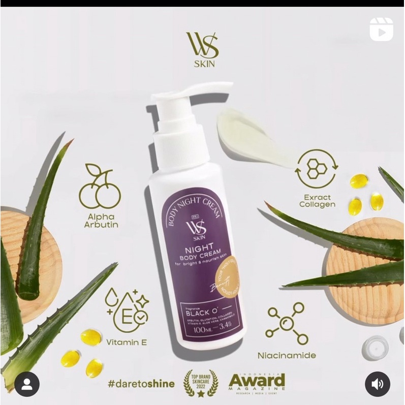 BODY SERUM NIGHT CREAM WSSKIN / BODY LOTION NIGHT WS SKIN NEW