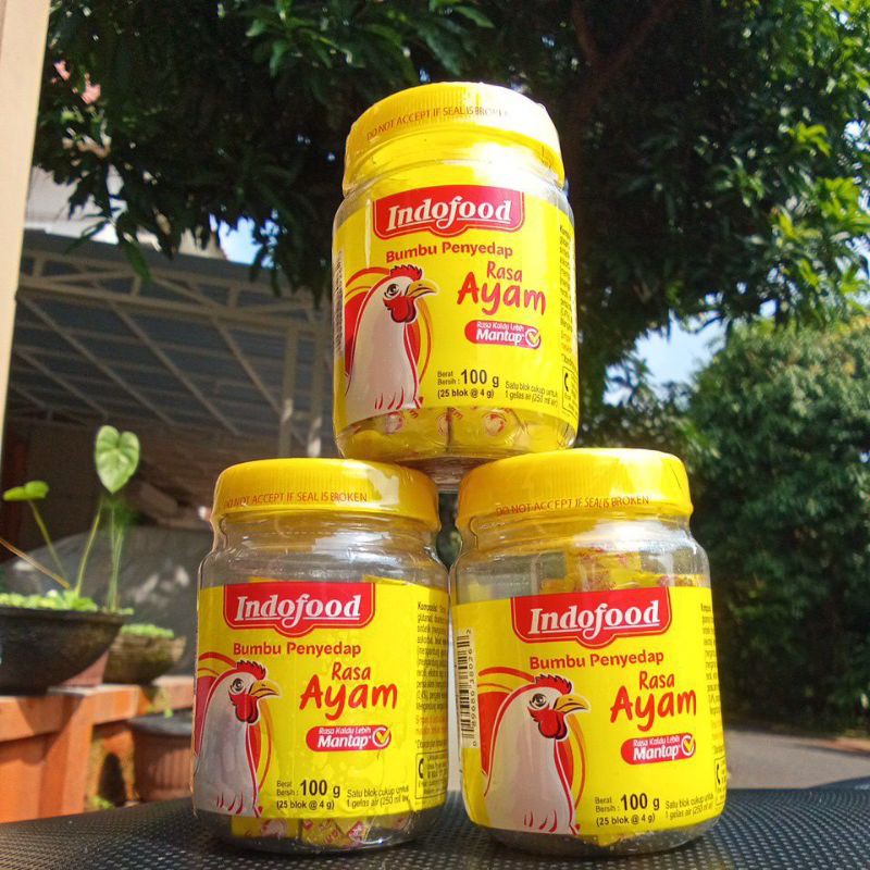 

Indofood Glok / Kaldu Ayam Dalam Kemasan Botol Pelastik 100 Gram