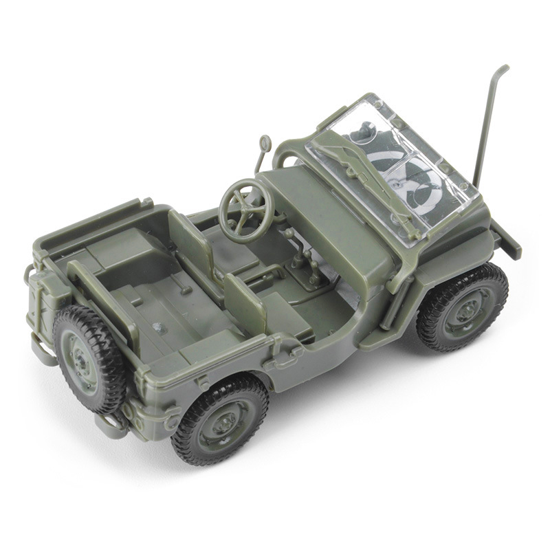 Miniatur Mobil Jeep WW2 US Willys Skala 1 / 48 Untuk Koleksi