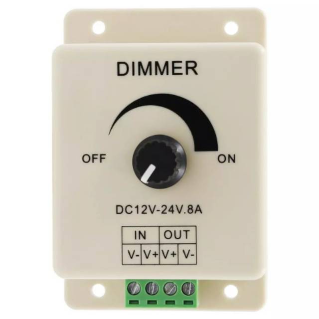 dimmer dc LED Dimmer Switch 12-24V 8A dapat disesuaikan Brightness lampu