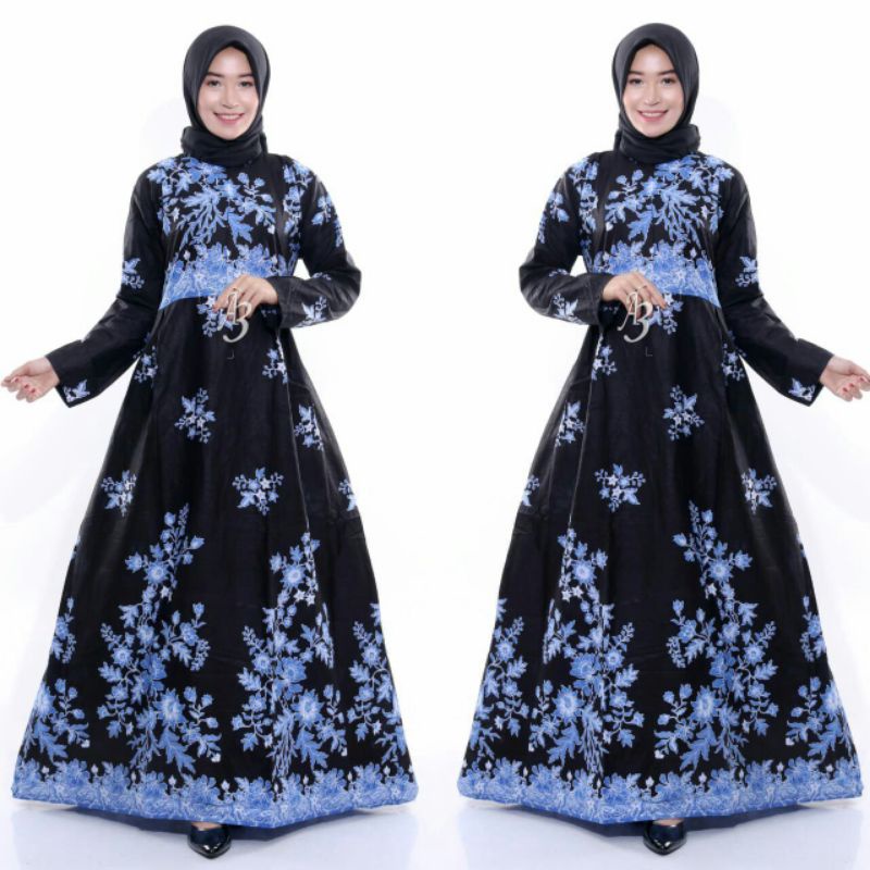 Bebas Pilih Batik Couple keluarga sania ruffle ori ndoro jowi dnt motif TENUN-Gamis standar