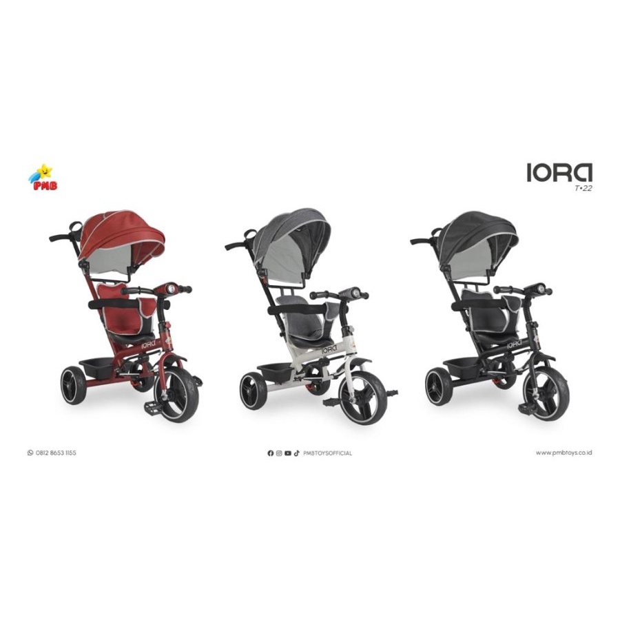 Tricycle PMB T 10 IORA T10 Baby Stroller Kereta Dorong Anak Bayi Dorongan Anak Bayi T09 T 09 T11 T 11 T21 T 21 T 22