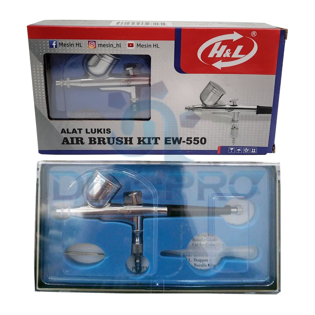 Air Brush Kit Pen Paint Spray Gun Spet Lukis H&amp;L Airbrush