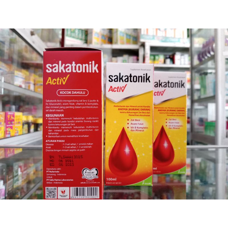 SAKATONIK AKTIV SIRUP 100ML - ED 08/2024