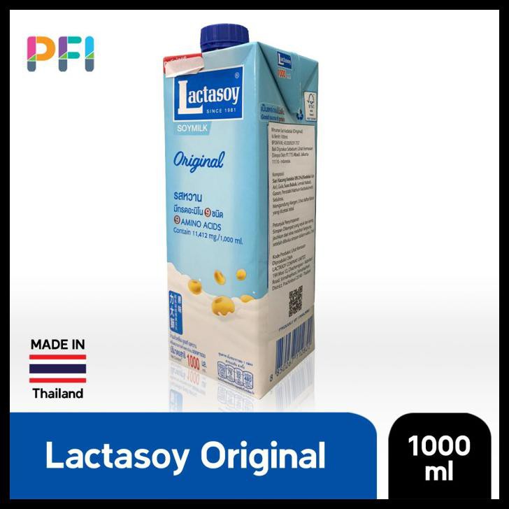 

Lactasoy Soy Milk Original 1L Susu Kacang Uht
