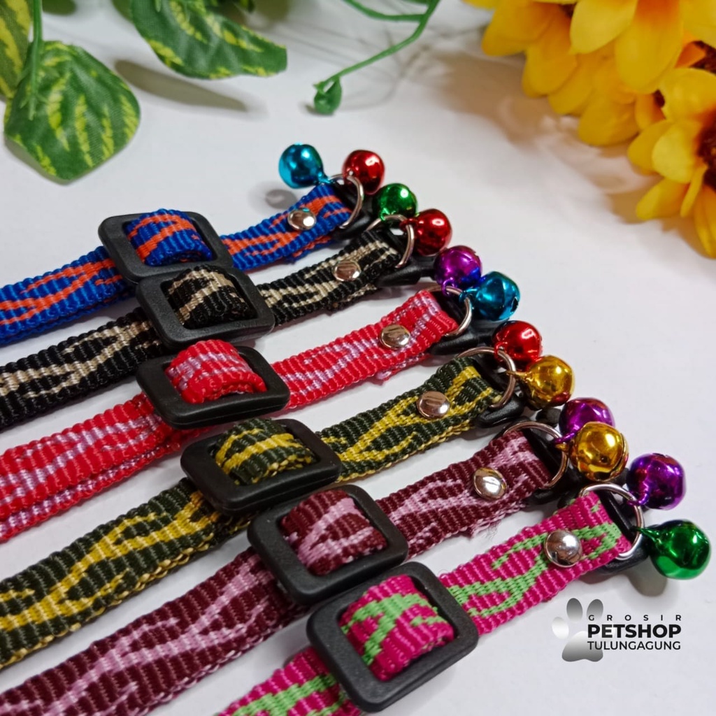 Kalung Kucing Motif Akar 2 Lonceng Gelang Kucing