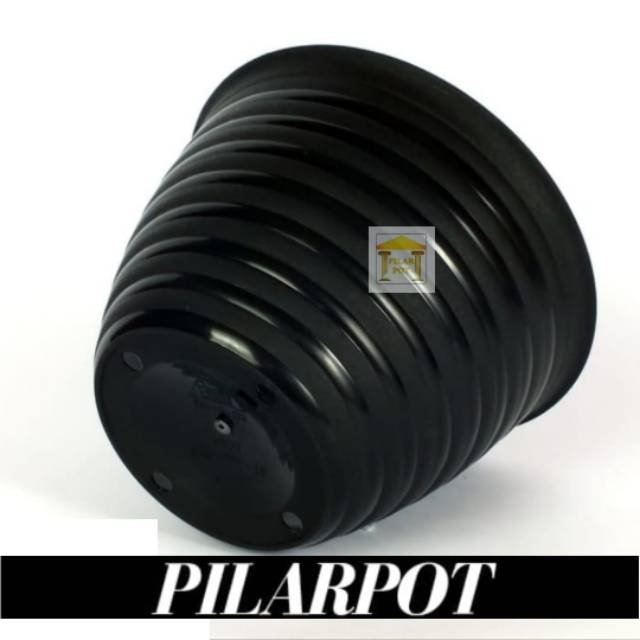 Pot bunga tanaman tawon hitam 30cm - ORIGINAL HITAM