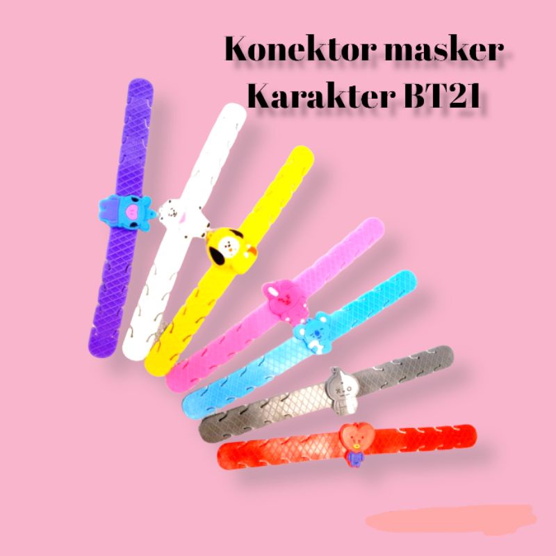 konektor masker silikon karakter dan konektor masker silikon polos murah