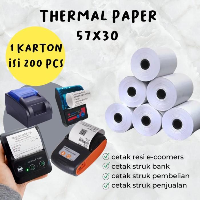 

Kertas Struk Kasir Paper Roll Termal Uk 57X30Mm 1 Karton