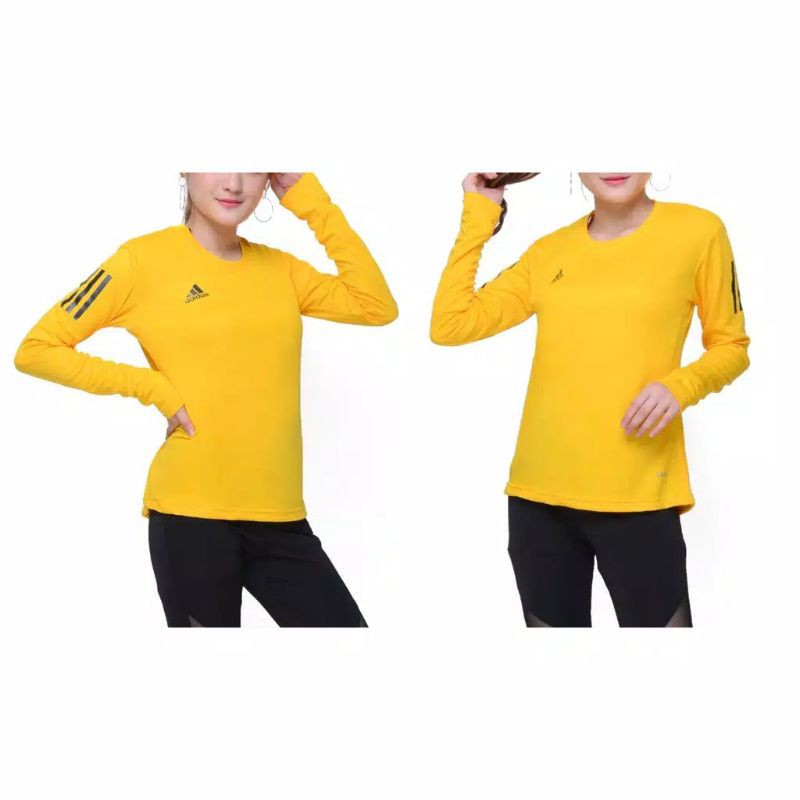 Baju gym running olahraga AD wanita lengan panjang