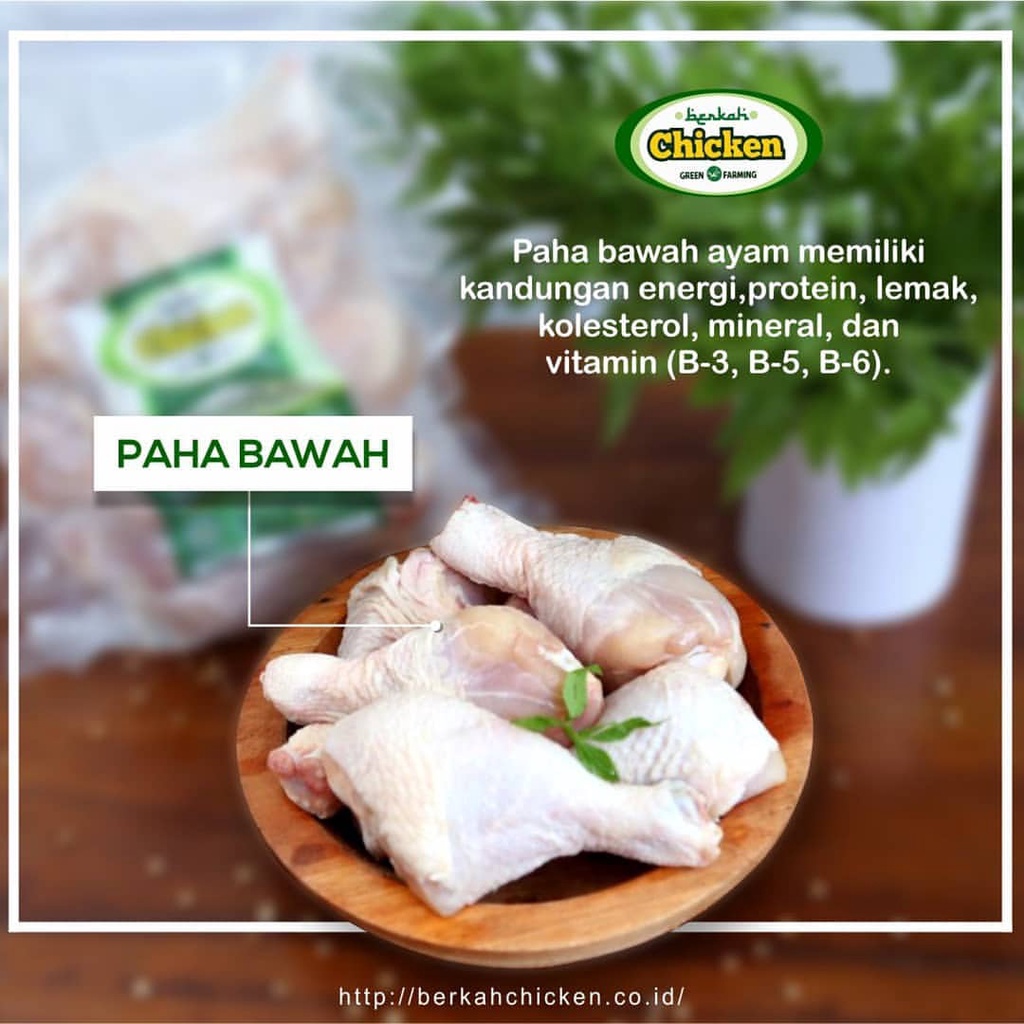 BERKAH Chicken Organik Paha Ayam 1 Kg Halal