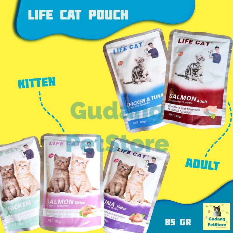 Image of LIFE CAT POUCH Baim Wong 85gr Wet Food makanan kucing #7