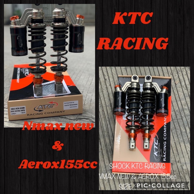 Shock KTC Racing Extrem Double Shockbreaker Tabung Atas Bebek 280mm 320mm 340mm NMax Old New Aerox155 Old New PCX 150 160 FOURSIX_46