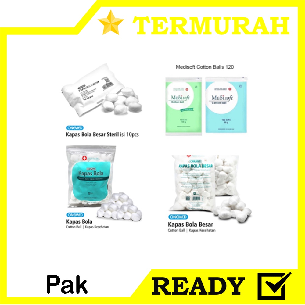 Grosir Pasar Pramuka Kapas Bola Onemed Medisoft Semua Ukuran