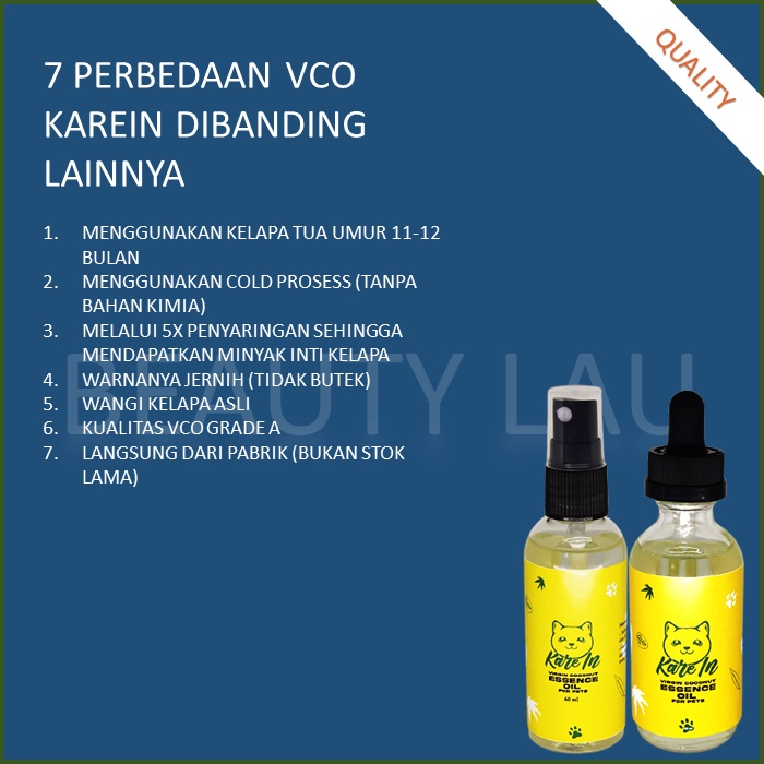 KAREIN MINYAK VCO VIRGIN COCONUT OIL KUCING ANJING OBAT ANTI JAMUR SCABIES SKABIES GUDIK KUDIS MURAH