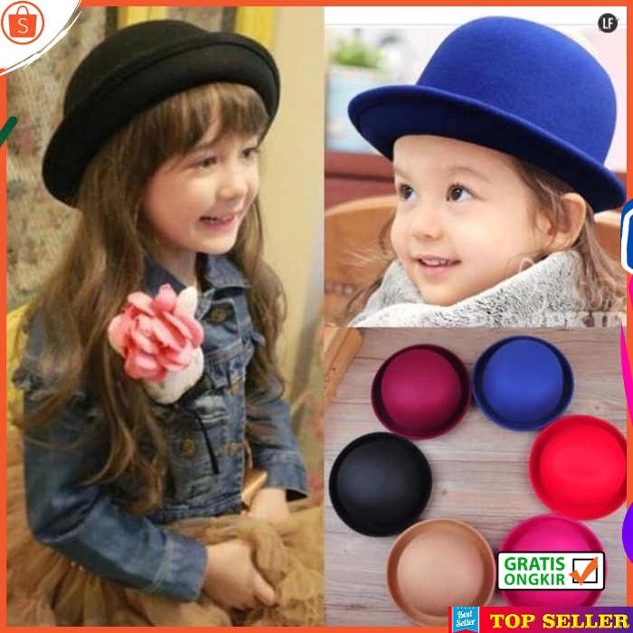 TOPI ANAK PEREMPUAN BARET FASHION KIDS CEWEK CAPLIN CAP FEDORA COWOK 2-8 TAHUN IMPORT A66