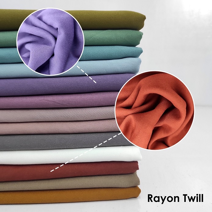 Kain Rayon / Kain Rayon Twill Per Yard (Grosir)