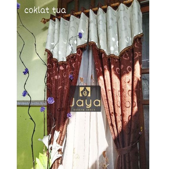 "CAN.02Jl22ˣ" Hordeng jendela/gorden embos poni kombinasi/hordeng pintu/gorden embos polos poni temp